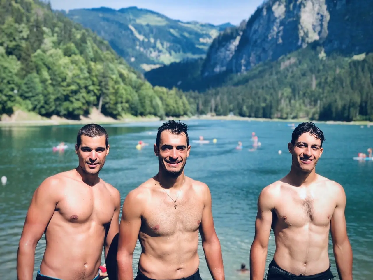 George Kouzis with friends